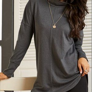 NWT - Cozy Gray Mockneck Tunic - Plus 3X